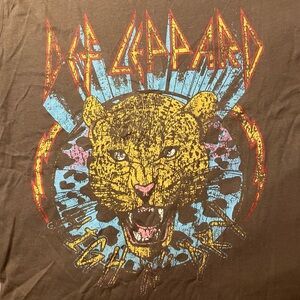 Cotton On Oversized Def Leppard High N Dry Tee - Slate Grey - Size XS - NWT